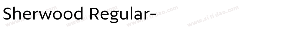 Sherwood Regular字体转换
